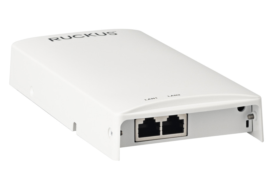 Ruckus Wi-Fi 6 dual-band concurrent 2.4 GHz & 5 GHz, Wired/Wireless Wall Switch, BeamFlex+, 1 10/100/1000 & 2 10/100/1000 Ethernet Access Ports, POE in.  Does not include DC power supply. 