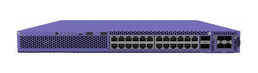 [X465-24XE] ExtremeSwitching X465 with 24 100Mb/1Gb/10GBASE-X SFP+ LRM and MACSEC capable ports includes fan modules EXOS Advanced Edge 1 VIM5 slot 2 PSU slots rack mount kit